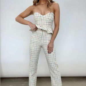 Corset top and trouser pants set
